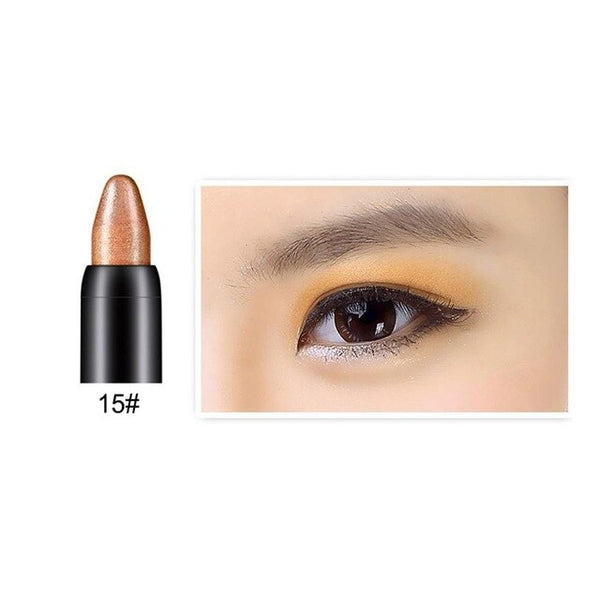 15 couleurs surligneur fard à paupières crayon cosmétique paillettes ombre à paupières Eyeliner stylo beauté yeux maquillage #278651