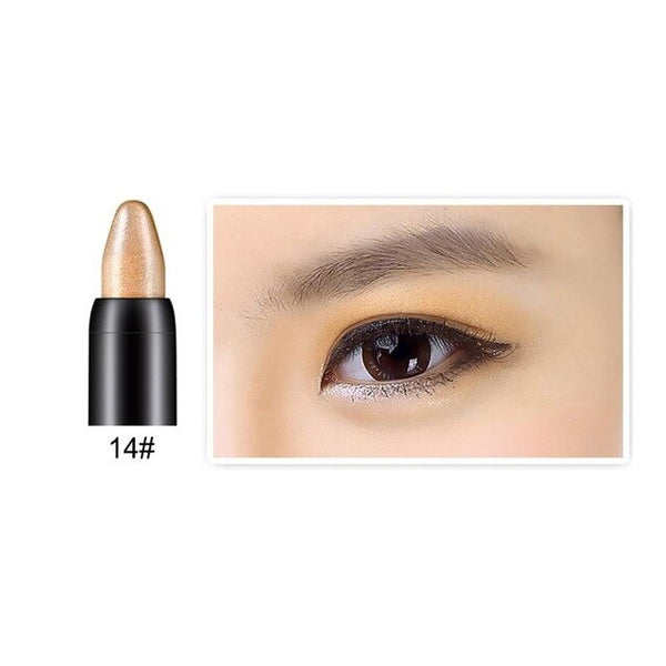 15 couleurs surligneur fard à paupières crayon cosmétique paillettes ombre à paupières Eyeliner stylo beauté yeux maquillage #278651