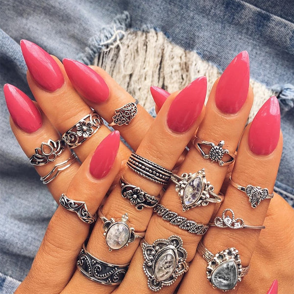 16 Pcs/set Women Fashion  Ring Jewelry