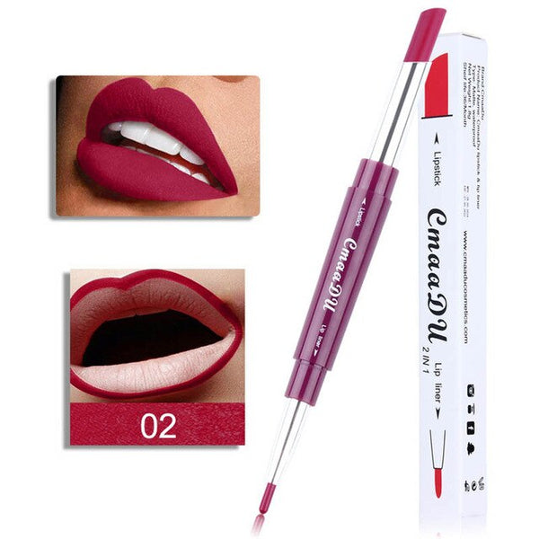 New Fashion Lip Liner Double-end Long Lasting Lip-liner Waterproof Lip Liner Stick Pencil 6 Color Beauty