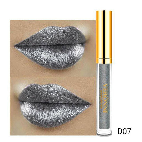 Women's Fashion 10 Color Womens Magic Glitter Flip Lipstick Flip Pull Matte Pearl Lip Gloss Clu