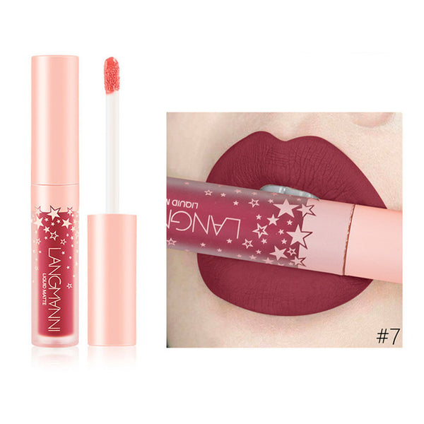 2019 Women's Fashion Lipstick Cosmetics Women Sexy Waterproof Lips Matte Lasting Lip Gloss