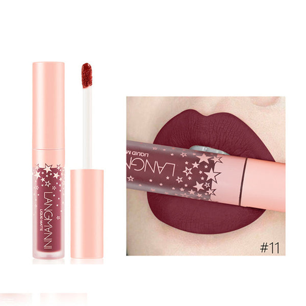2019 Women's Fashion Lipstick Cosmetics Women Sexy Waterproof Lips Matte Lasting Lip Gloss