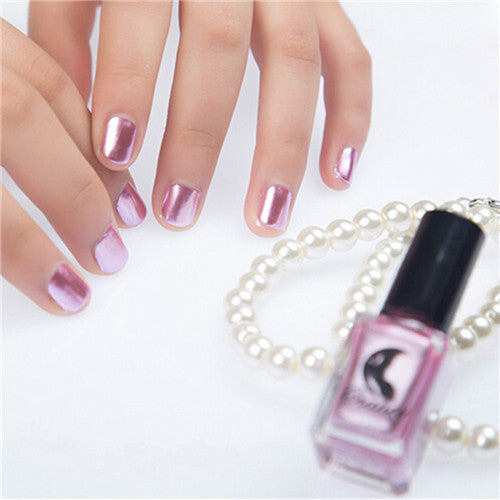 2018 nouveau mode femmes fille miroir vernis à ongles placage argent pâte métal couleur acier inoxydable beauté Nail Art livraison directe