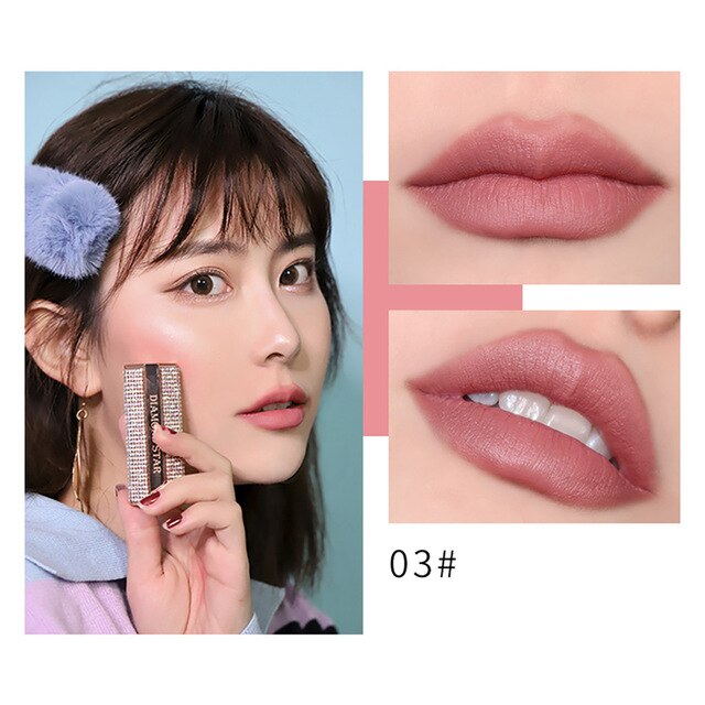 New Fashion Waterproof Lipstick Matte Pumpkin Color Lipstick Eat Earth Rich Vitamin E Moistu Maquiagem Drop Shipping