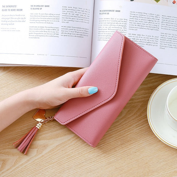 Wallet Women Long Cute Wallet Leather Tassel Women