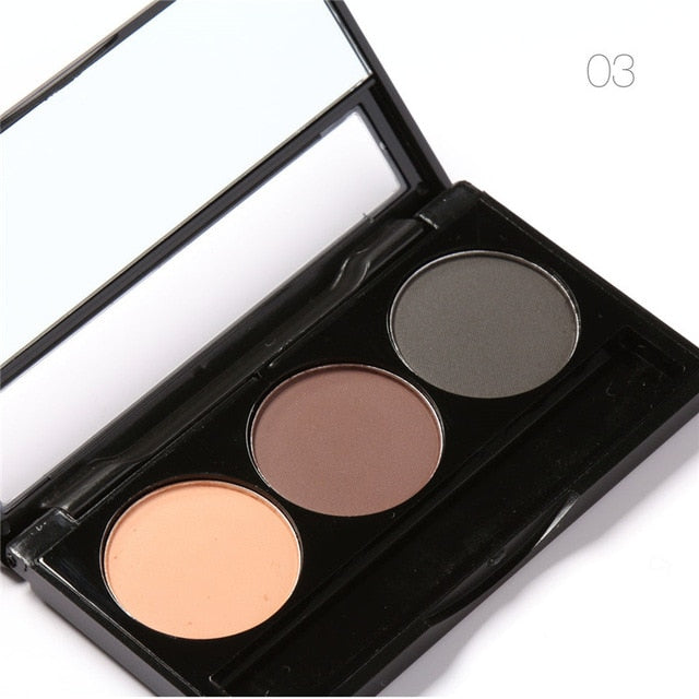 HIGH QUALITY 3 Color Waterproof Eye Shadow Eyebrow Powder Make Up Palette Women Beauty