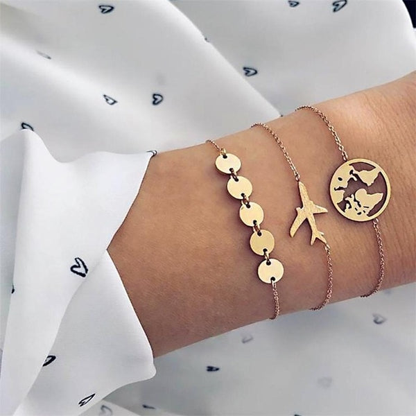 3 Pcs/set  Bracelet Set Women Charm Jewelry Accessories