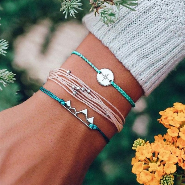 3 Pcs/set Women's Fashion Bracelet Bohemian Retro Jewelry Accessories