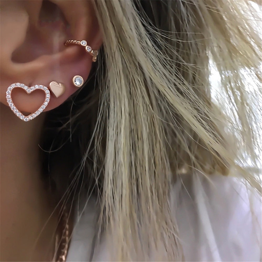 4 Pcs/set Women's Fashion  Earrings Set Charm Clothing Accessories Gifts
