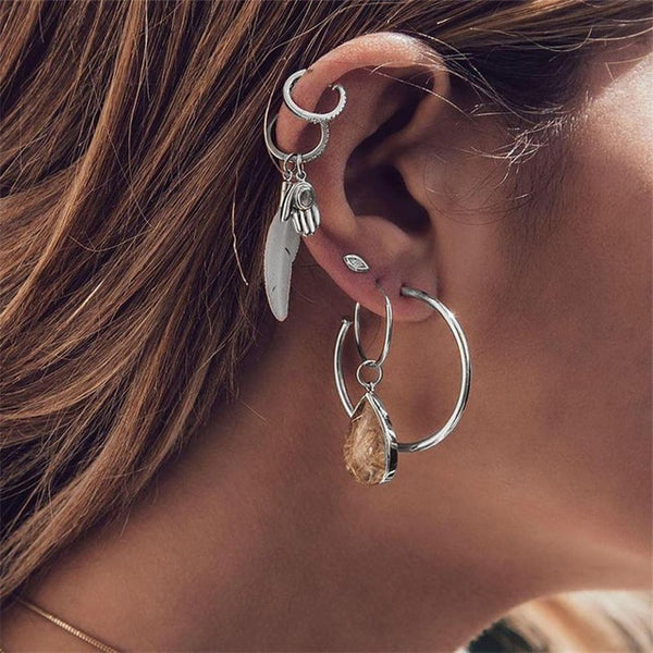 5 Pcs/Set Women  Earrings Set Exquisite Party Jewelry Accessories Gift