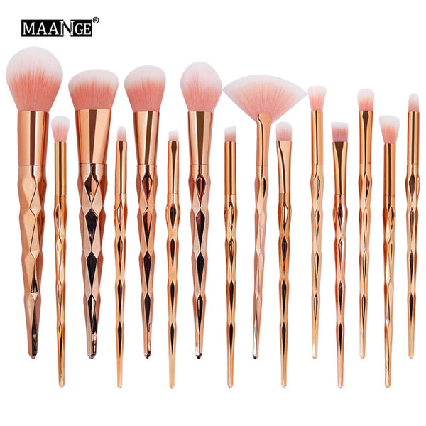7-20Pcs Diamond Makeup Brushes Set Powder Foundation
