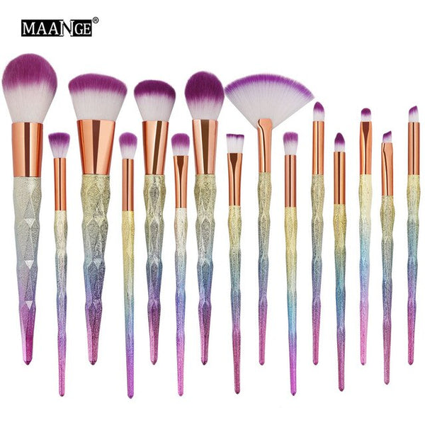 7-20Pcs Diamond Makeup Brushes Set Powder Foundation