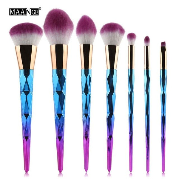7-20Pcs Diamond Makeup Brushes Set Powder Foundation