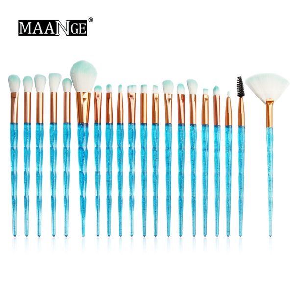 7-20Pcs Diamond Makeup Brushes Set Powder Foundation