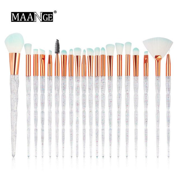 7-20Pcs Diamond Makeup Brushes Set Powder Foundation