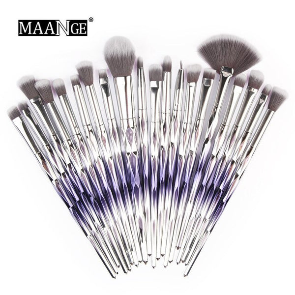 7-20Pcs Diamond Makeup Brushes Set Powder Foundation