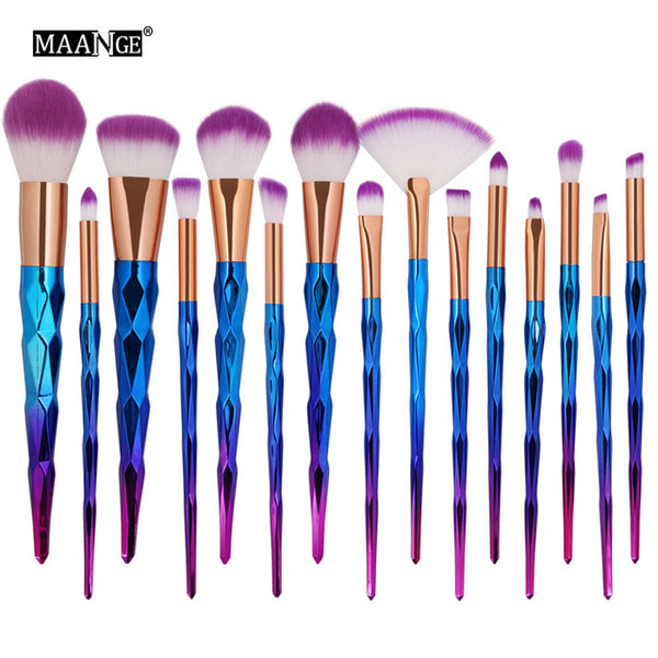 7-20Pcs Diamond Makeup Brushes Set Powder Foundation