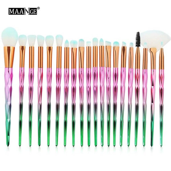 7-20Pcs Diamond Makeup Brushes Set Powder Foundation