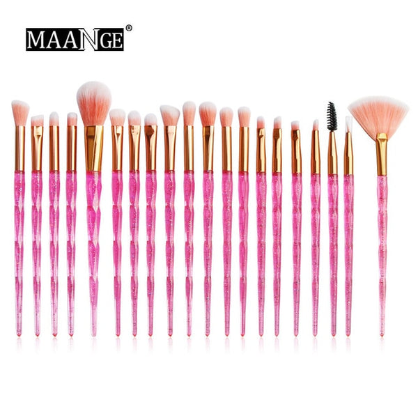 7-20Pcs Diamond Makeup Brushes Set Powder Foundation