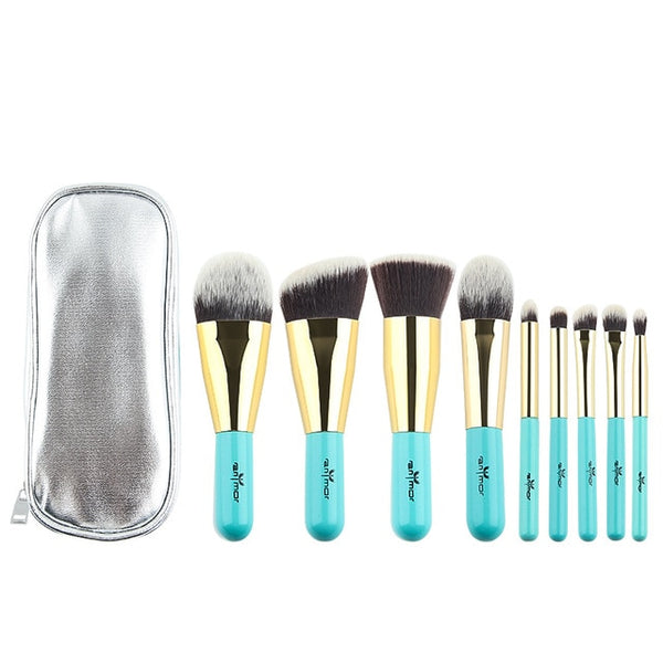 NEW 9PCS Mini Soft Makeup Brushes Set & Kit Portable Kabuki Brushes For Makeup Professional