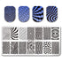 BORN PRETTY Rectangle Nail Stamping Template Wave Net Design 12*6cm Manicure Nail Art Image Plate BP-L050