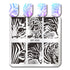 BORN PRETTY Square Nail Stamping Plate Geometry Stripes Cat Nail Eye Coffee Pumpkin Manicure Nail Art Image Plate Stencil