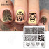 BORN PRETTY Stamp Print Stencils for Nails 6*6cm Square Nail Art Stamping Plates Template Animal Design Skull Image Plate BP-X13