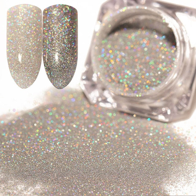 BORN PRETTY Starry Nail Glitter Powder Holographic Laser Glitters Dust Manicure Nail Art Decorations