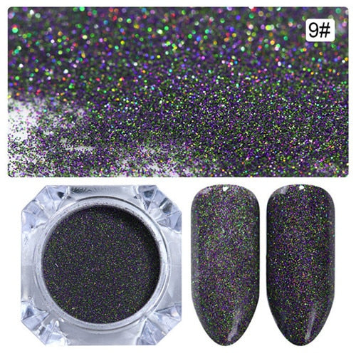 BORN PRETTY Starry Nail Glitter Powder Holographic Laser Glitters Dust Manicure Nail Art Decorations