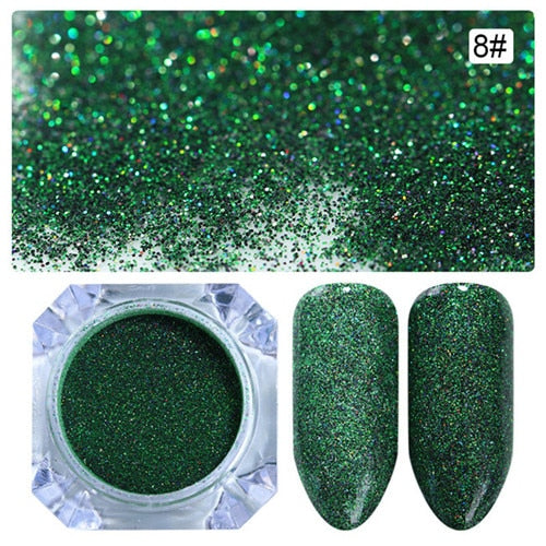 BORN PRETTY Starry Nail Glitter Powder Holographic Laser Glitters Dust Manicure Nail Art Decorations