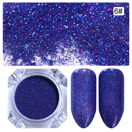 BORN PRETTY Starry Nail Glitter Powder Holographic Laser Glitters Dust Manicure Nail Art Decorations