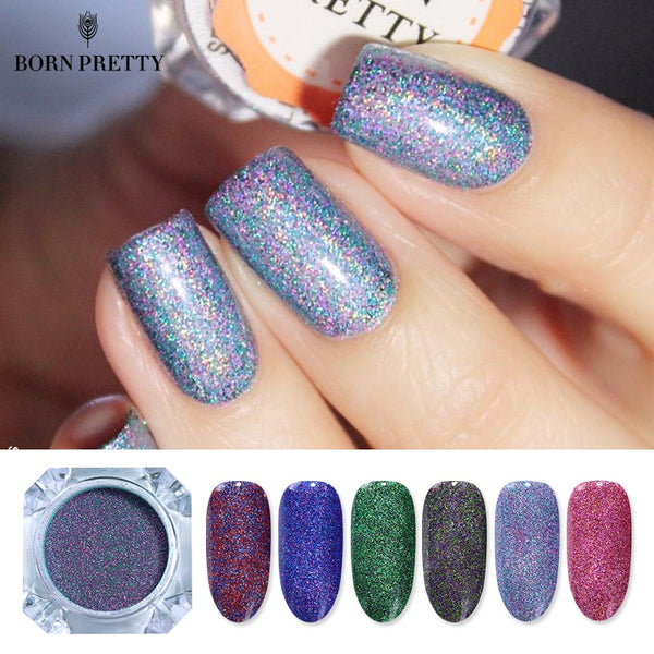 BORN PRETTY Starry Nail Glitter Powder Holographic Laser Glitters Dust Manicure Nail Art Decorations