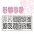BORN PRETTY Valentine's Day Nail Stamping Plate Rose Flower Love Rectangle Template Nail Art Image Plate