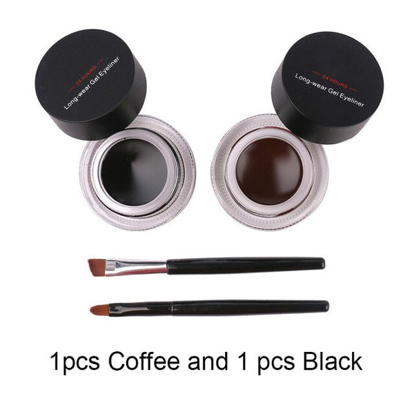 NEW 2 in 1 Coffee + Black Gel Eyeliner Make Up