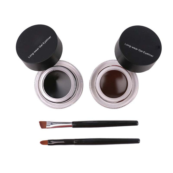 NEW 2 in 1 Coffee + Black Gel Eyeliner Make Up
