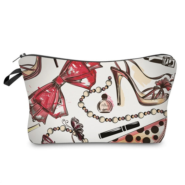 Women Cosmetic Bags 3D Printed Makeup