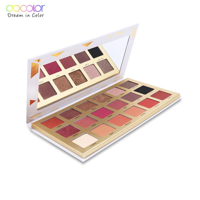 Docolor 18 Color Nude Shining Eyeshadow Palette Makeup Glitter Pigment Smoky Eye Shadow Palette Waterproof Cosmetics