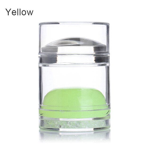 Dual-ended Rhinestone Silicone Nail Stamper for Stamping Plate Candy Nail Color Clear Jelly Head Nail Art Stamper with Scraper