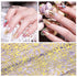 Embossed Blooming Flower 3D Nail Stickers Gold Adhesive Transfer Sticker Manicure 3D Nail Art Decals