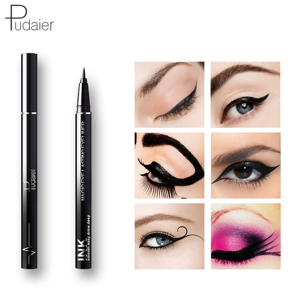 Eyeliner Pencil Waterproof Quick Dry Long Lasting Smooth Black Eyeliner