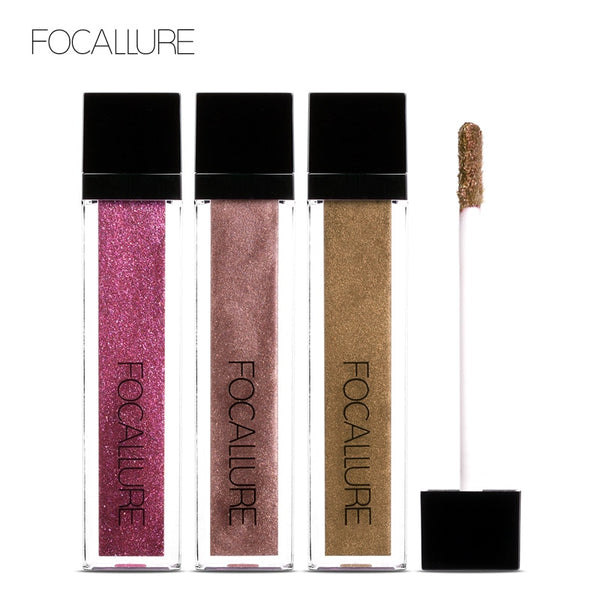 FOCALLURE 10 Colors Waterproof Glitter Shimmer Pigment Makeup Liquid Eye Shadow