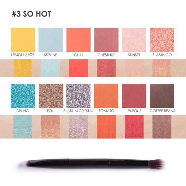 FOCALLURE 12 Colors Eyeshadow Palette Glitter Matte Shimmer Powder Suit for Daily Party Super High Pigment Eye Makeup Shadow