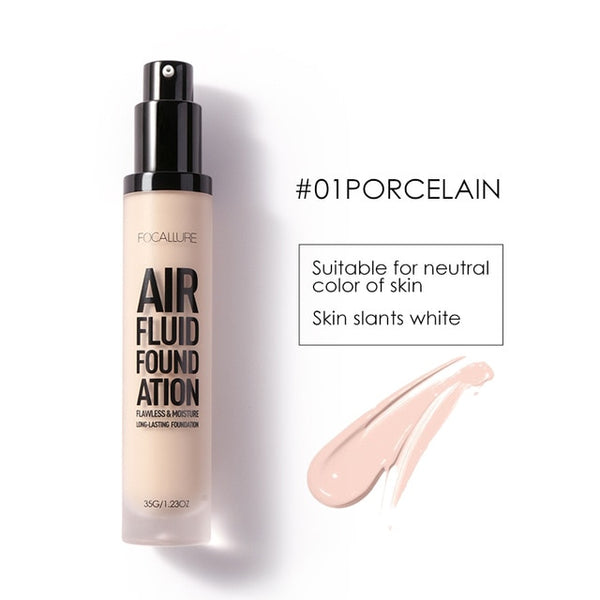 New AIR FLUID FOUNDATION Moisturizing Natural Foundation Base Long Lasting Waterproof Women Makeup