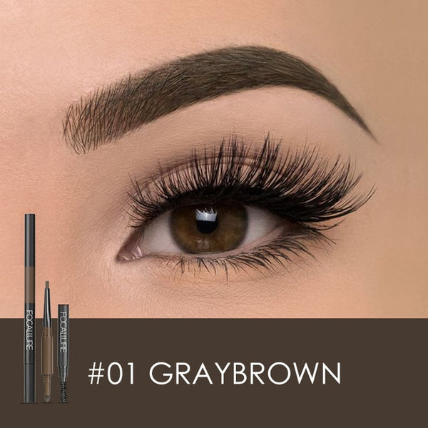 3 in 1 Auto Brows Pen 24 Hours Long-lasting Tint Shade Make Up