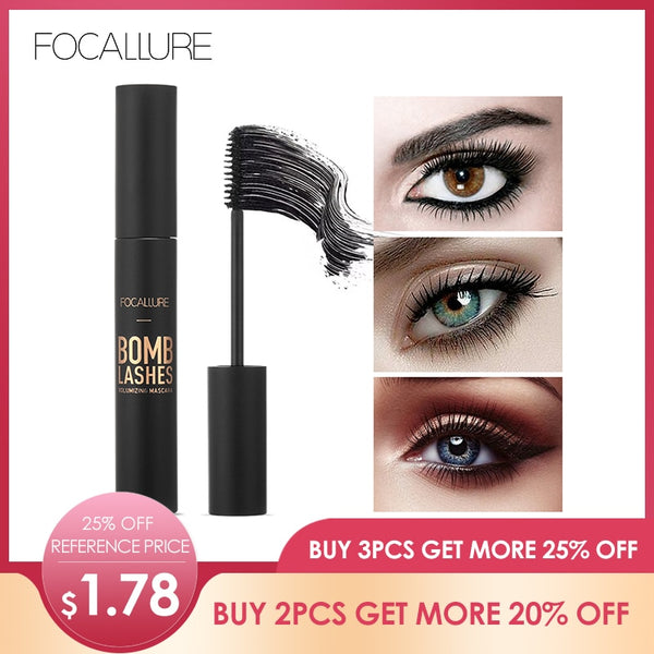FOCALLURE 3D Fiber black mascara long Eyelash lengthening curling waterproof eye lashes Cosmetics Thick natural lash mascara