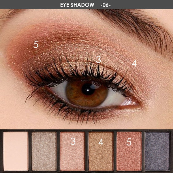 NEW 6 Colors Eye Shadow Makeup Shimmer Matte Eyeshadow