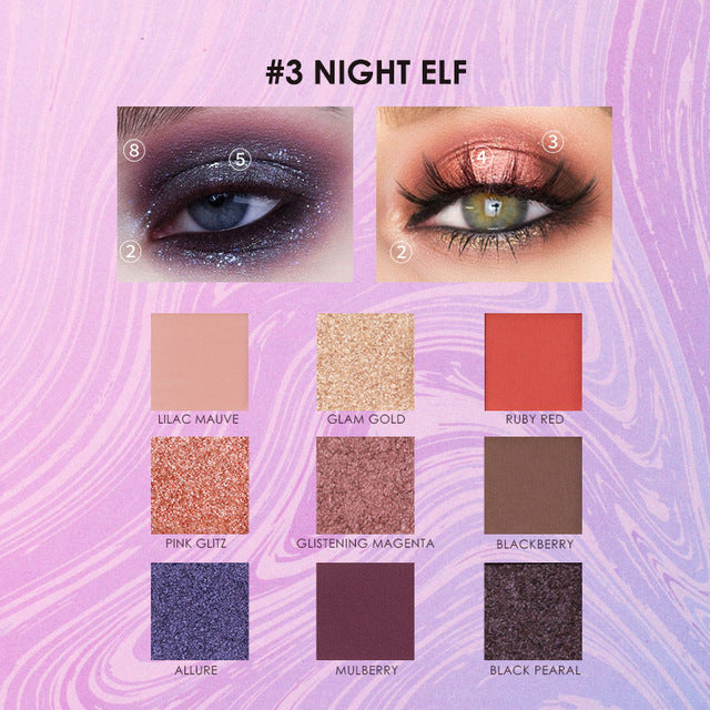 Eye Shadow 9 Color Palette Make up Palette Matte Shimmer Pigmented Eyeshadow Palette