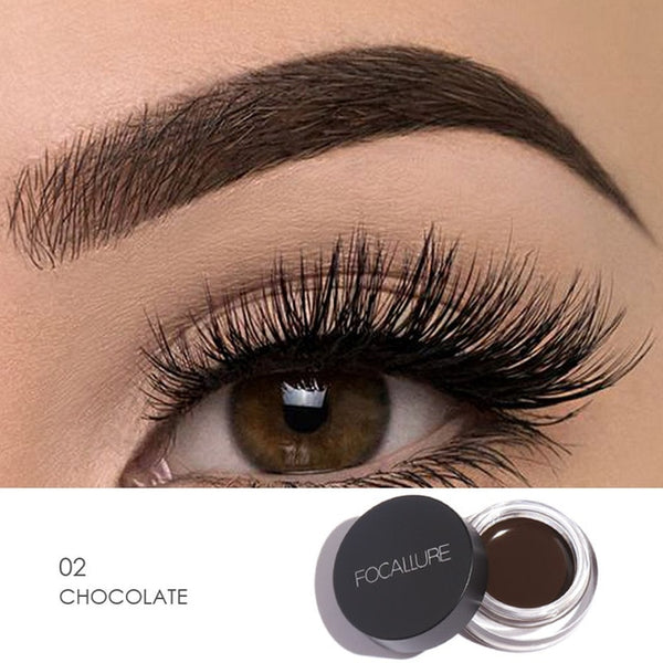 Eyes Comestic Waterproof Eyebrow Gel Makeup Long Lasting Liquid Eyebrow Cream Eye Brow Makeup Set + Black Brush
