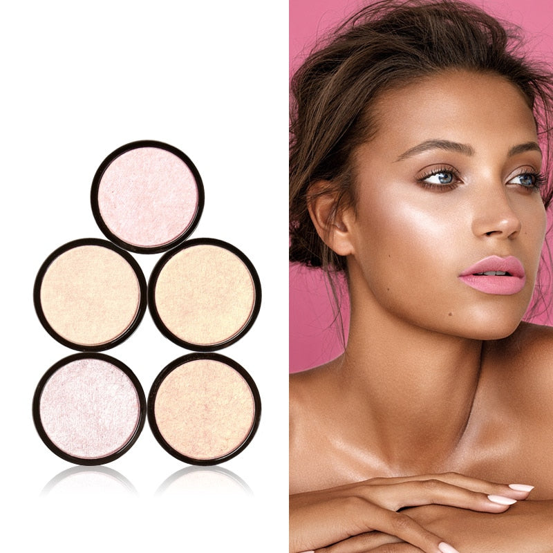 Highlighter 5 Colors Illuminator Brightening Face Pressed Highlighter Powder